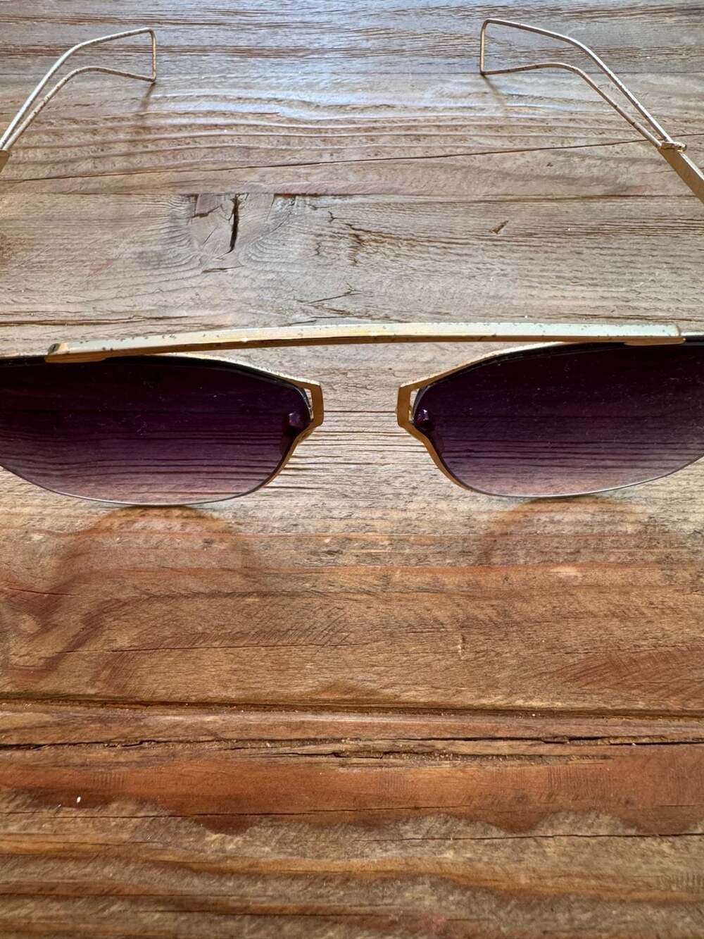 Christian Dior Yellow Goldtone So Real Pop Sunglasses - Picture 2 of 11
